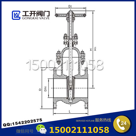 Z41T明桿閘閥結(jié)構(gòu)圖