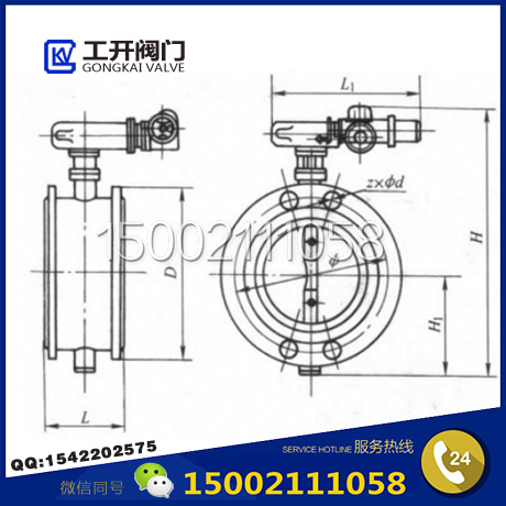 D641X氣動蝶閥結(jié)構(gòu)圖