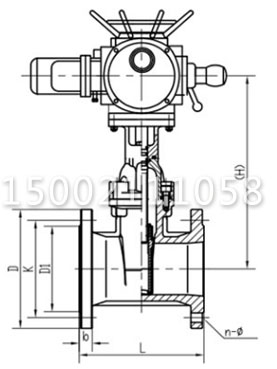 Z945X電動暗桿閘閥結(jié)構(gòu)圖