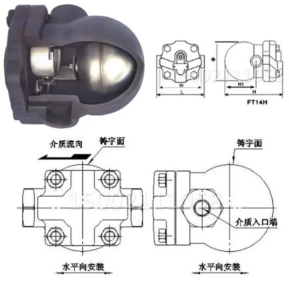 FT14浮球疏水閥結構尺寸