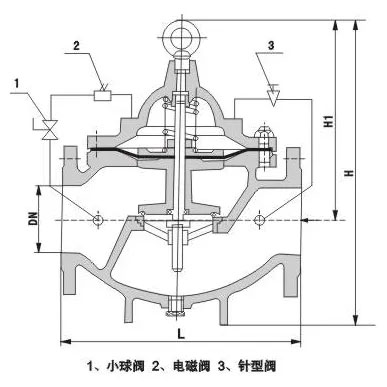 600X電動控制閥結(jié)構(gòu)尺寸