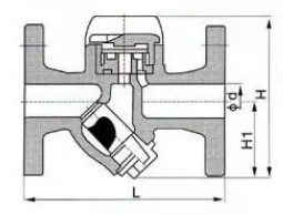 CS49H熱動力圓盤式疏水閥結(jié)構(gòu)尺寸