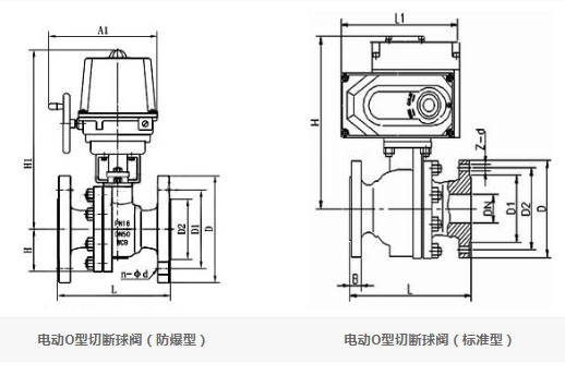 ZDRO電動O型切斷球閥結(jié)構(gòu)圖